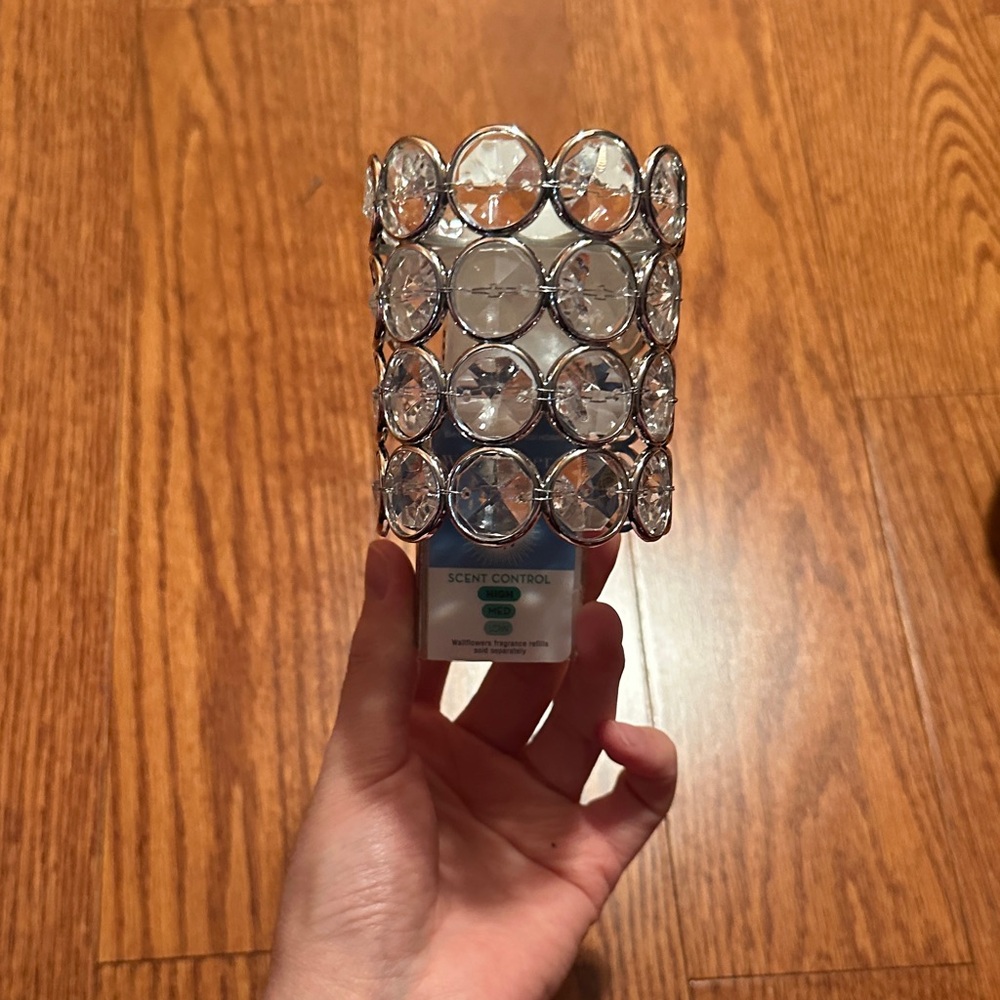 Crystal Decorative wall plug in  - Silver